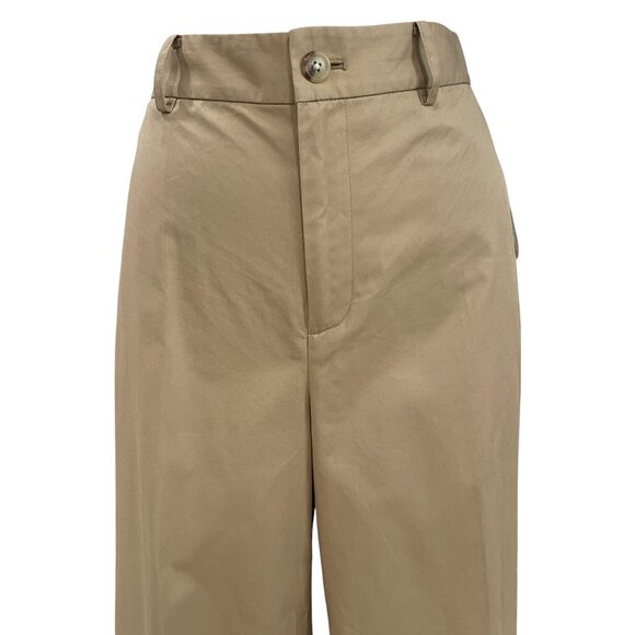 Lauren Ralph Lauren Wide Leg Pants Tan High Rise Size 10 Resort 23 Chic - Picture 6 of 14